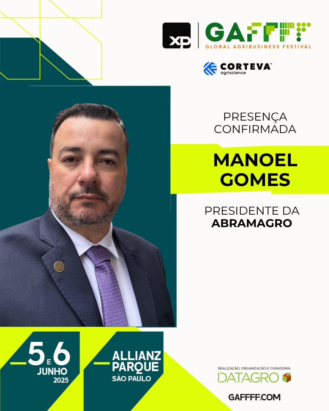 Você está visualizando atualmente O Presidente da ABRAMAGRO, Manoel Gomes, confirma presença no GAFF 2025.