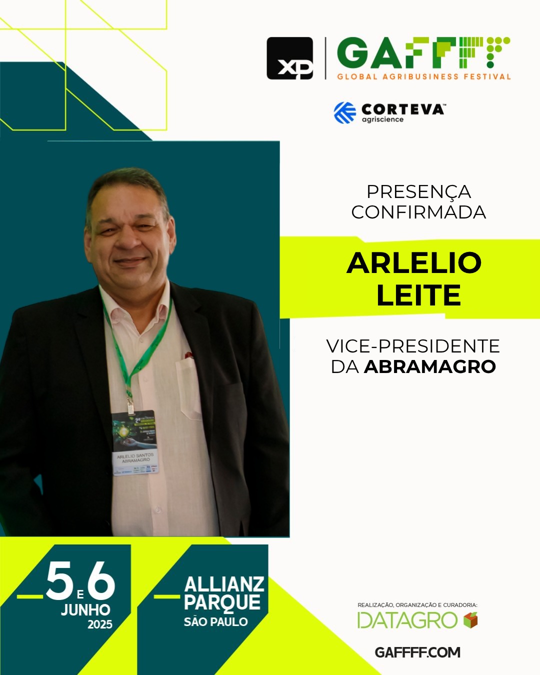 Você está visualizando atualmente O Vice-Presidente da ABRAMAGRO, Arlelio Leite, confirma presença no GAFF 2025.